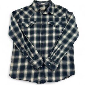 Cody James Women’s Blue & White Checkered Flannel Shirt Size Small Regular Fit